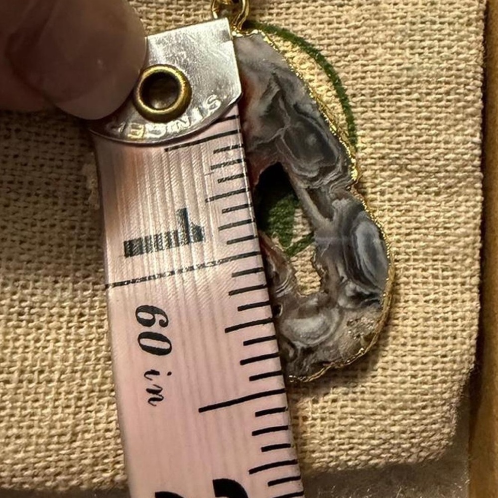 Agate Geode Slice Necklace - Picture 7 of 7